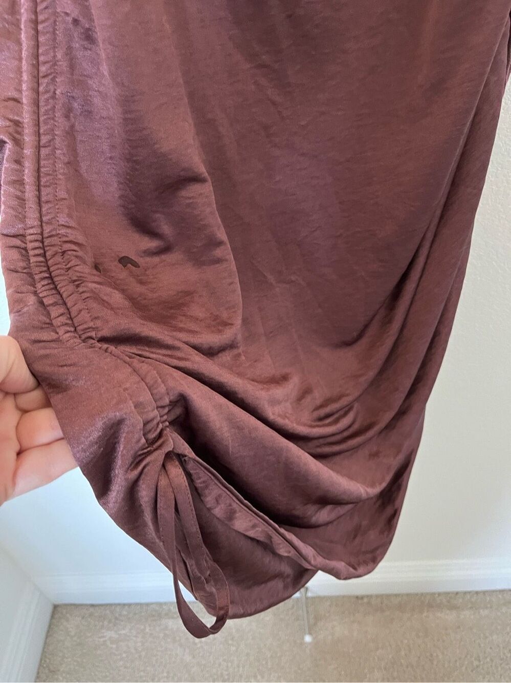Collective Brown Ruched Dress by Love Whit - Picture 7 of 11